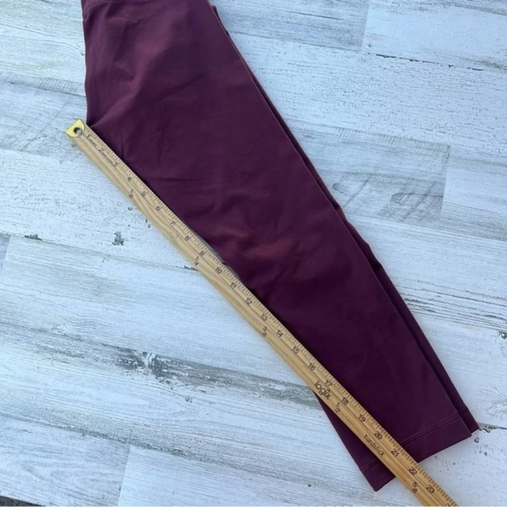 Lululemon Leggings Size 4 Red Wine Maroon‎ Womens Yoga Athleisure Wear